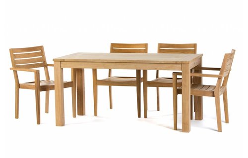 Garden Teak Tuinset James 160 x 80 cm | Set 1 Garden Teak Tuinset James 160 x 80 cm | Set 1