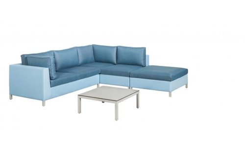 SUNS tuinmeubelen Loungeset Menor | Blauw-licht grijs | Set 6 SUNS tuinmeubelen Loungeset Menor | Blauw-licht grijs | Set 6