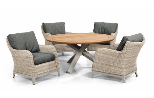 SUNS tuinmeubelen Tuintafel Nusco | 150 cm ⌀ | Warm licht grijs SUNS tuinmeubelen Tuintafel Nusco | 150 cm ⌀ | Warm licht grijs