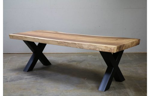 Garden Teak Boomstamtafel 240 | Industrieel | Kruispoot Garden Teak Boomstamtafel 240 | Industrieel | Kruispoot