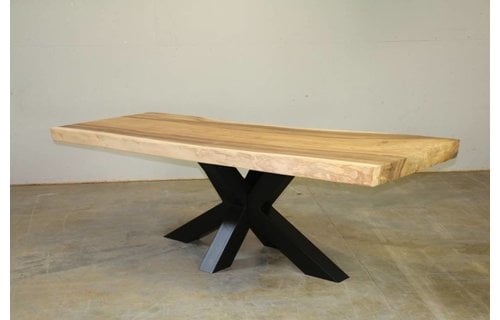 Garden Teak Boomstamtafel 200 | Industrieel | Matrix Garden Teak Boomstamtafel 200 | Industrieel | Matrix
