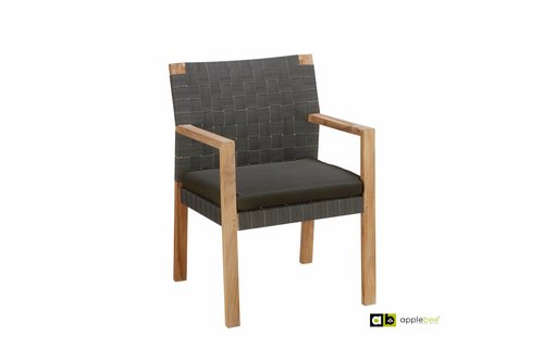 Apple Bee tuinmeubelen Square dining tuinstoel | Teak antique | Pavement Apple Bee tuinmeubelen Square dining tuinstoel | Teak antique | Pavement