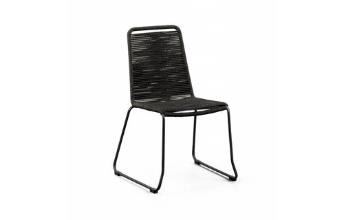 SUNS tuinmeubelen Stapelstoel Elos | Rope | Zwart - grijs SUNS tuinmeubelen Stapelstoel Elos | Rope | Zwart - grijs