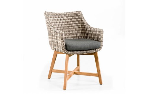 SUNS tuinmeubelen Dining tuinstoel Torano |Taupe | Teak-wicker SUNS tuinmeubelen Dining tuinstoel Torano |Taupe | Teak-wicker