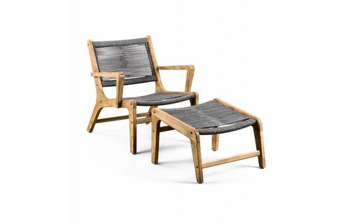 SUNS tuinmeubelen Loungestoel Itea met voetenbank SUNS tuinmeubelen Loungestoel Itea met voetenbank