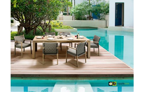 AppleBee tuinmeubelen Oxford tafel 240 cm | Square stoelen | Pavement AppleBee tuinmeubelen Oxford tafel 240 cm | Square stoelen | Pavement