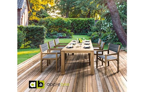 AppleBee tuinmeubelen Tuinset Oxford 240 cm | Del Mar dining stoel AppleBee tuinmeubelen Tuinset Oxford 240 cm | Del Mar dining stoel
