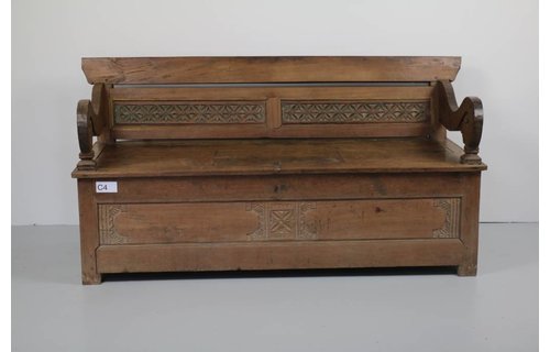 Garden Teak Stationsbank Javaans | Antiek Teak | C4 Garden Teak Stationsbank Javaans | Antiek Teak | C4