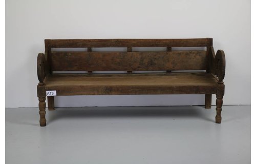 Garden Teak Stationsbank Javaans | Antiek Teak | A13 Garden Teak Stationsbank Javaans | Antiek Teak | A13