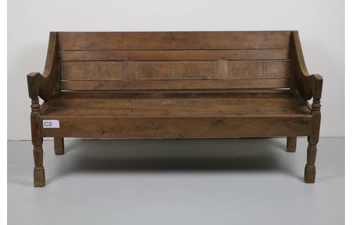 Garden Teak Stationsbank Javaans | Antiek Teak | C2 Garden Teak Stationsbank Javaans | Antiek Teak | C2