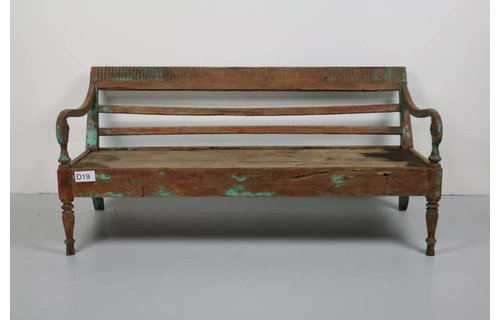 Garden Teak Stationsbank Javaans | Antiek Teak | D19 Garden Teak Stationsbank Javaans | Antiek Teak | D19