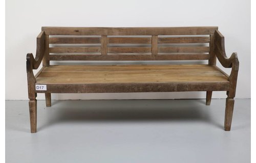 Garden Teak Stationsbank Javaans | Antiek Teak | D17 Garden Teak Stationsbank Javaans | Antiek Teak | D17