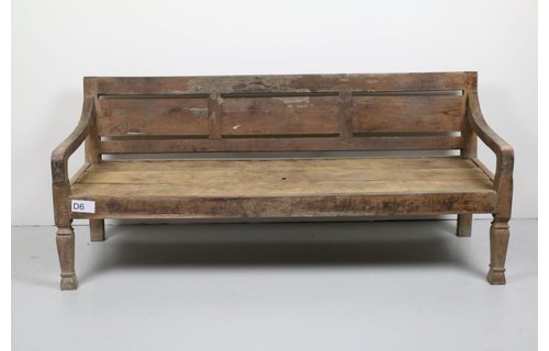Garden Teak Stationsbank Javaans | Antiek Teak | D6 Garden Teak Stationsbank Javaans | Antiek Teak | D6