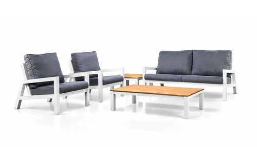 SUNS tuinmeubelen Loungeset Lago | Royal Grijs | loungebank en 2 stoelen SUNS tuinmeubelen Loungeset Lago | Royal Grijs | loungebank en 2 stoelen