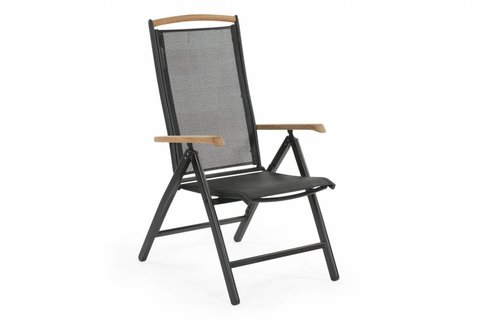 Brafab Tuinstoel Andy | Verstelbaar | Mat zwart Brafab Tuinstoel Andy | Verstelbaar | Mat zwart