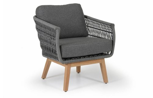 Brafab Loungestoel Kenton | Grijs Brafab Loungestoel Kenton | Grijs