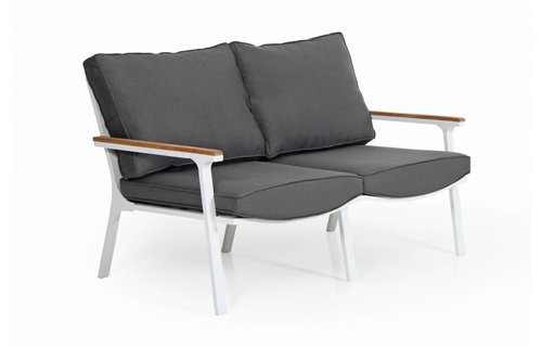Brafab Loungebank Olivet | 2-zits | Wit/grijs Brafab Loungebank Olivet | 2-zits | Wit/grijs