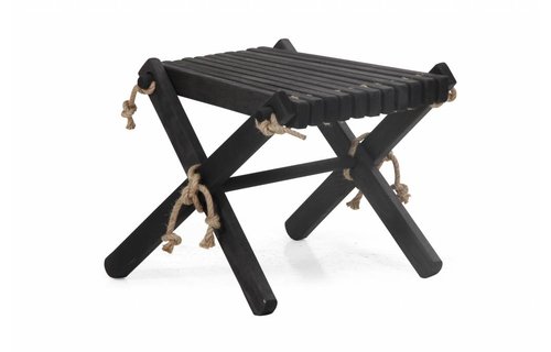 Brafab Ribbon Fieldchair | Voetenbank | Zwart Brafab Ribbon Fieldchair | Voetenbank | Zwart