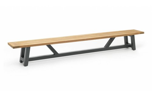 SUNS tuinmeubelen Tuinbank Bolano | 330 cm | Mat royal grijs SUNS tuinmeubelen Tuinbank Bolano | 330 cm | Mat royal grijs