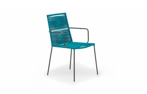 SUNS tuinmeubelen Stapelstoel Kea | Rope | Met armleuning | Blauw SUNS tuinmeubelen Stapelstoel Kea | Rope | Met armleuning | Blauw