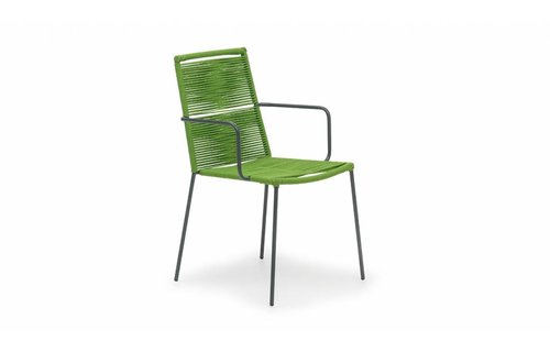 SUNS tuinmeubelen Stapelstoel Kea | Rope | Met armleuning | Groen SUNS tuinmeubelen Stapelstoel Kea | Rope | Met armleuning | Groen