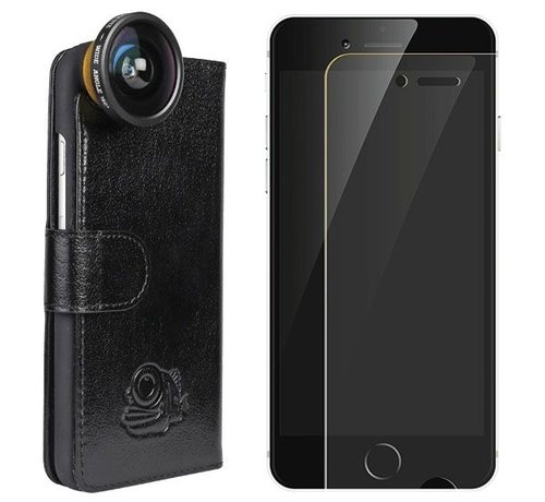 Black Eye lens Black eye lens Flip cover + screenprotector iPhone 5/5s/SE bundel