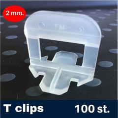 2 mm. T levelling clips