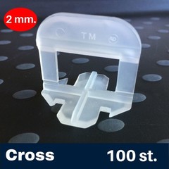 2 mm. Cross levelling clips