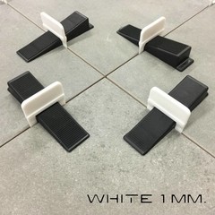 1 mm. Levelling clips White