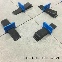 1,5 levelling clips Levlr. Blue