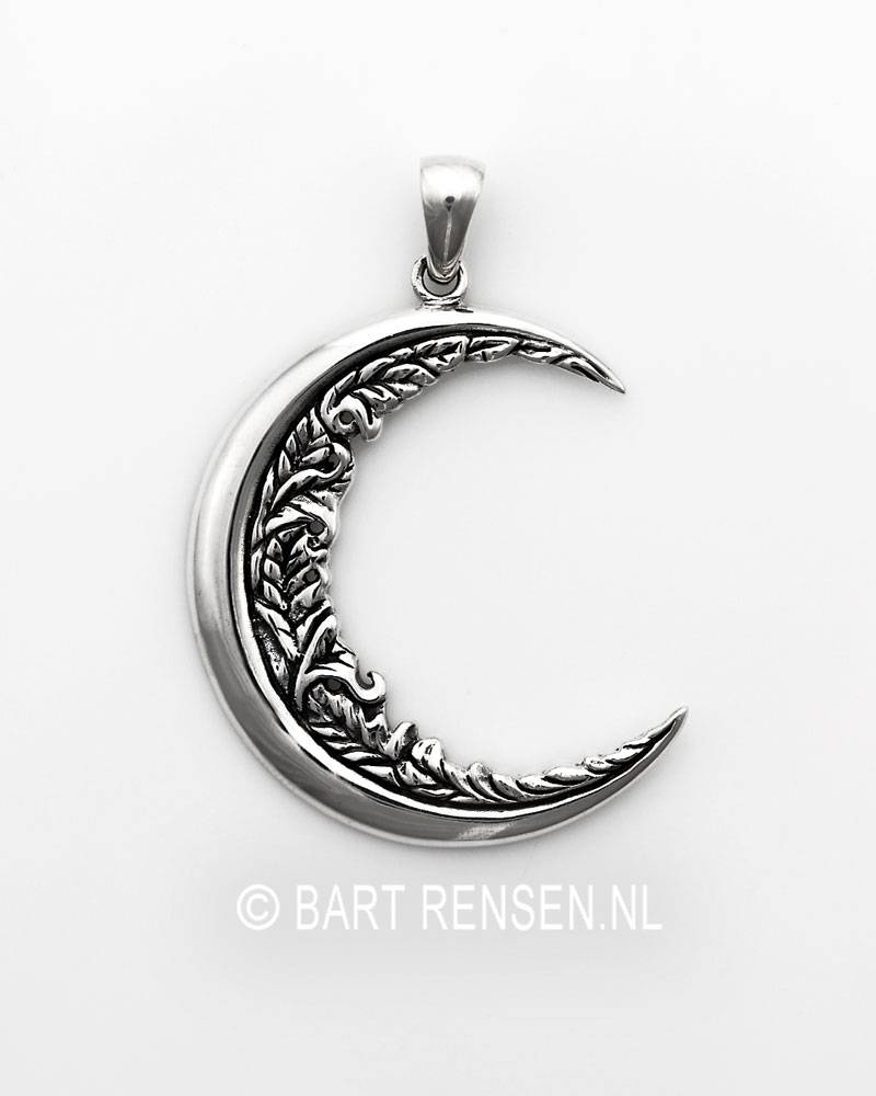 Moon Pendant Silver Moon Pendant Sterling Silver