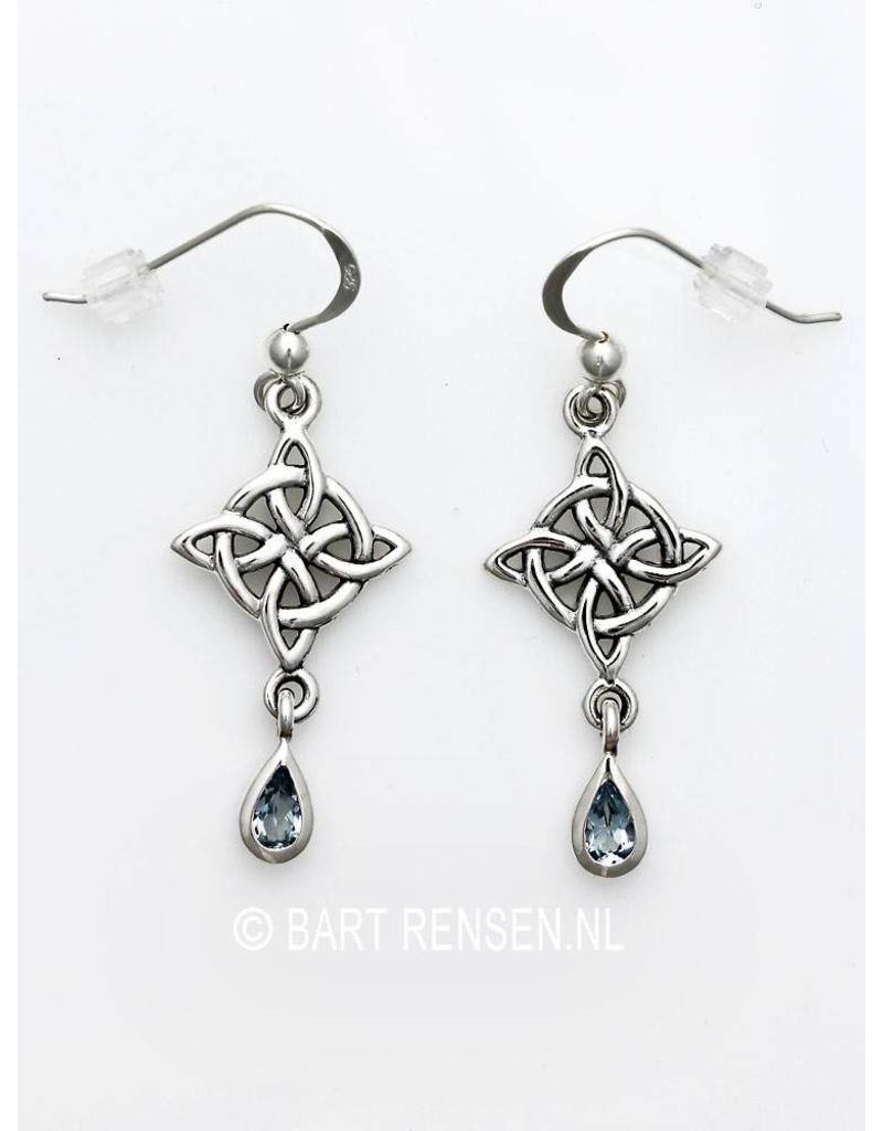 Celtic Knot Pendant Silver Celtic Cross Earrings With Gemstone Sterling Silver