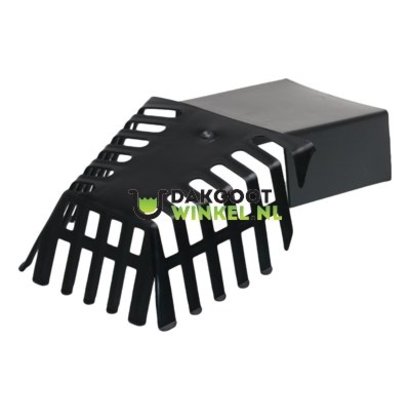 Bladvanger PE - zwart. 60x100mm