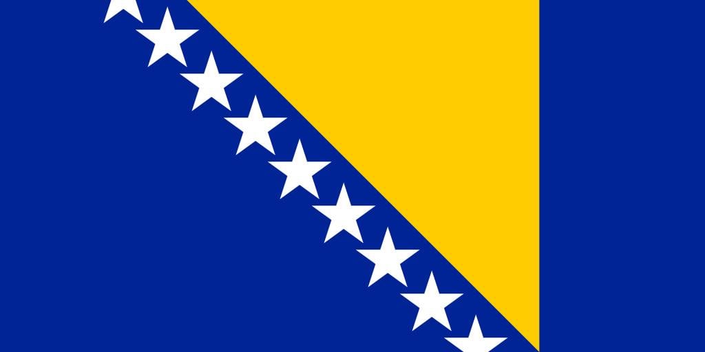 Bosnia And Herzegovina Flag Vector Country Flags 