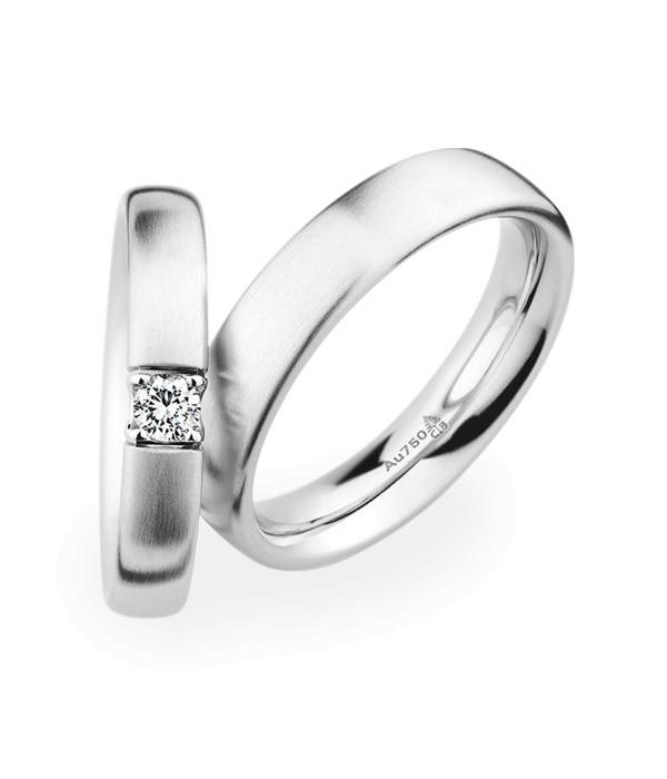 Christian Bauer Wedding Rings 34 Carat White Gold 34 Brilliant ...