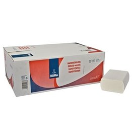 Serviettes multifold - tissu pur - "TAD" - 2 plis - 32 x 20 cm - BLANC - 2000 pièces (20x100)