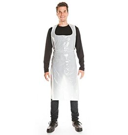 Tablier à usage unique - 80 x 125 cm - 20µm - BLANC - 100 pièces