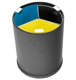 Poubelle pour déchets séparés - 3 x 3 l - NOIR