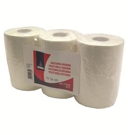 Essuie-tout / multirol - tissu pur - 2 plis - 280 coupons - gaufré - BLANC - par 3 rouleaux