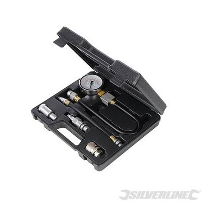 Silverline 5-delige benzine motor compressie test set