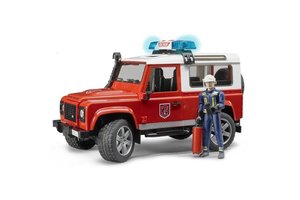 Bruder Land Rover Defender Brandweer met figuur
