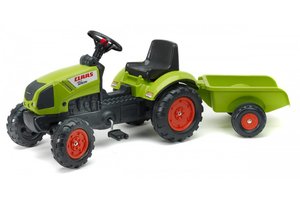 Falk Traktor Claas Arion 410 met aanhanger