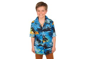 Hemd Hawai (blauw)