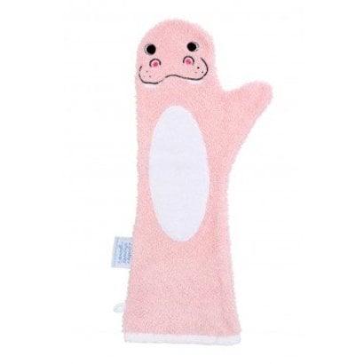 Baby Shower Glove roze - nijlpaard