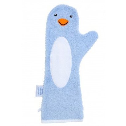 Baby Shower Glove blauw - pinguïn