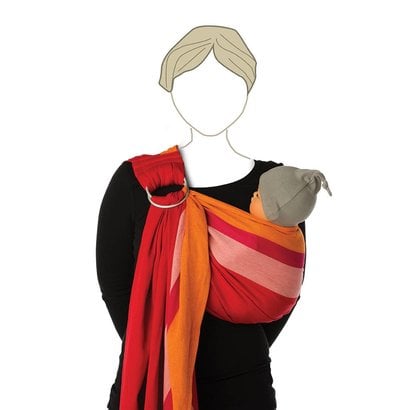 Babylonia BB-Sling ringsling draagdoek papaya unpadded