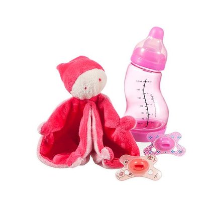 Difrax (Kraam)cadeau-/ giftset meisjes roze