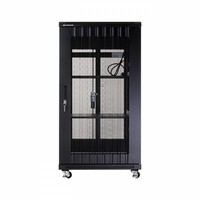 22U serverkast met geperforeerde deuren 600x800x1166mm (BxDxH)