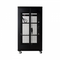 22U serverkast met geperforeerde deuren 600x800x1166mm (BxDxH)