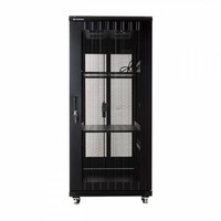 27U serverkast met geperforeerde deuren 600x1000x1388mm (BxDxH)
